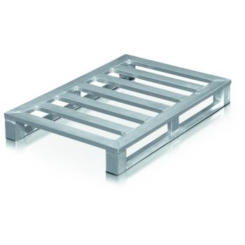 Zarges flat pallet with runners and corner feet